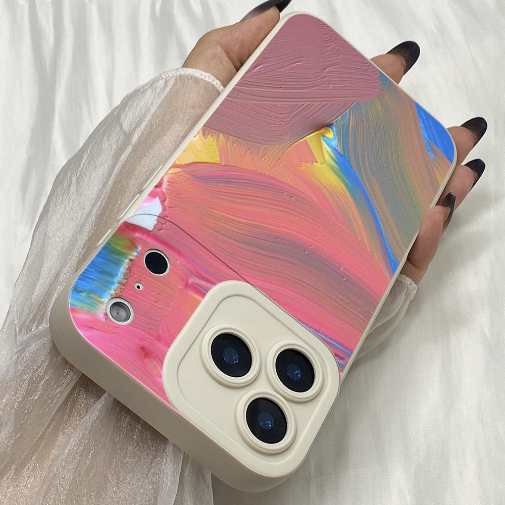 M446 Color Painting Paint Pigment Art Angel Eyes Soft Phone Cases for iPhone Samsung Galaxy Xiaomi Rdemi Huawei Honor Infinix Realme OPPO All Model