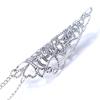 Crown Silver Gold Party Tassels Women Jewelry Finger Ring Finger Bracelet Chain Nail Cover Rings