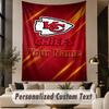 Custom Text Tapestry Kansas City Chiefs Print Wall Tapestry Indoor Living Room Wall Decor