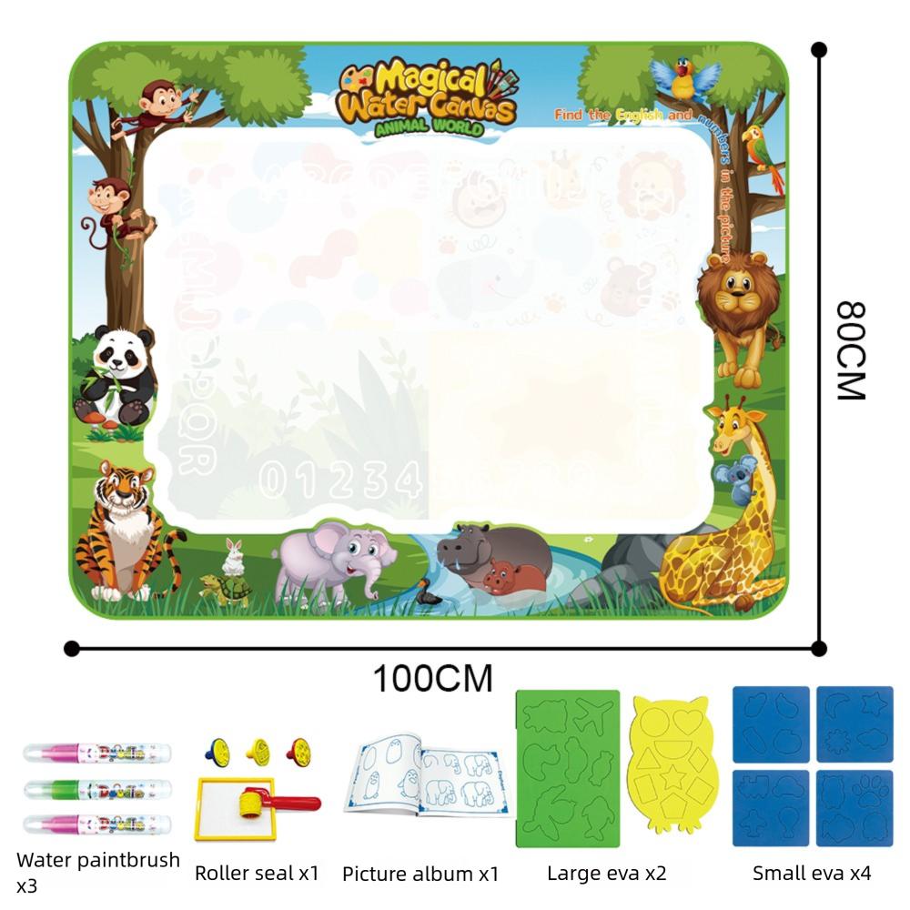 Alfombrilla Mágica para Dibujar con Agua Extra Grande Set de Juguetes para Garabatear con Agua Pizarra Juguetes Educativos para Niños Regalo para Niños Múltiples Tamaños