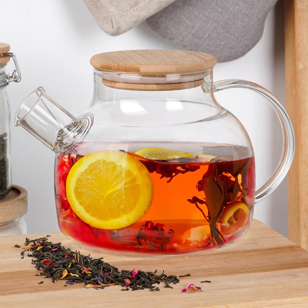 Glass Coffee And Tea Pot With Strainer 1 L