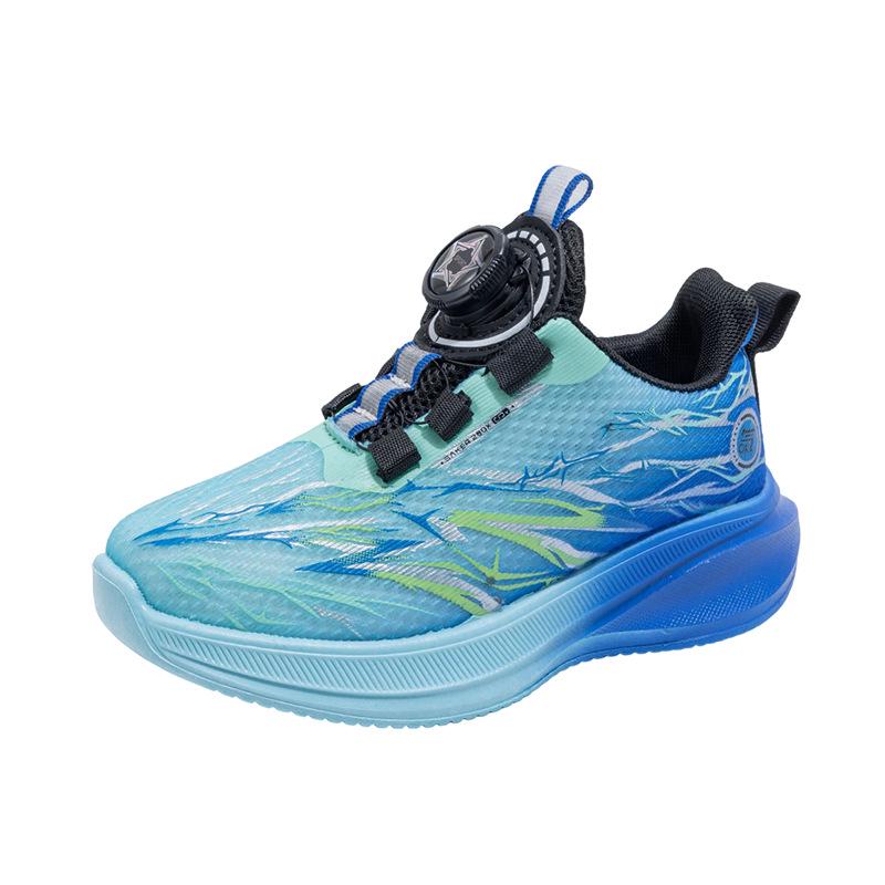 Breathable Boys' Mesh Sneakers - Spring & Autumn Shock-Absorbing Running Shoes with Soft Sole for Casual Wear