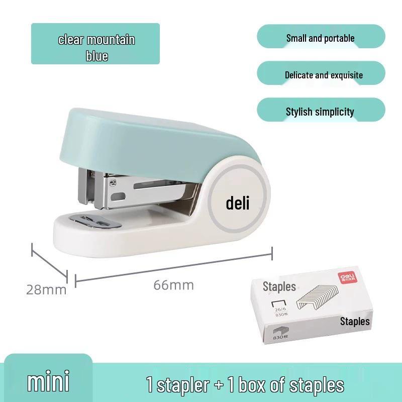 Mini Effort-Saving Stapler Set TA201 with Staples - Ideal for Students