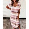 BITCED Fashion Summer Spring V-Neck Short Sleeve Casual Dresses