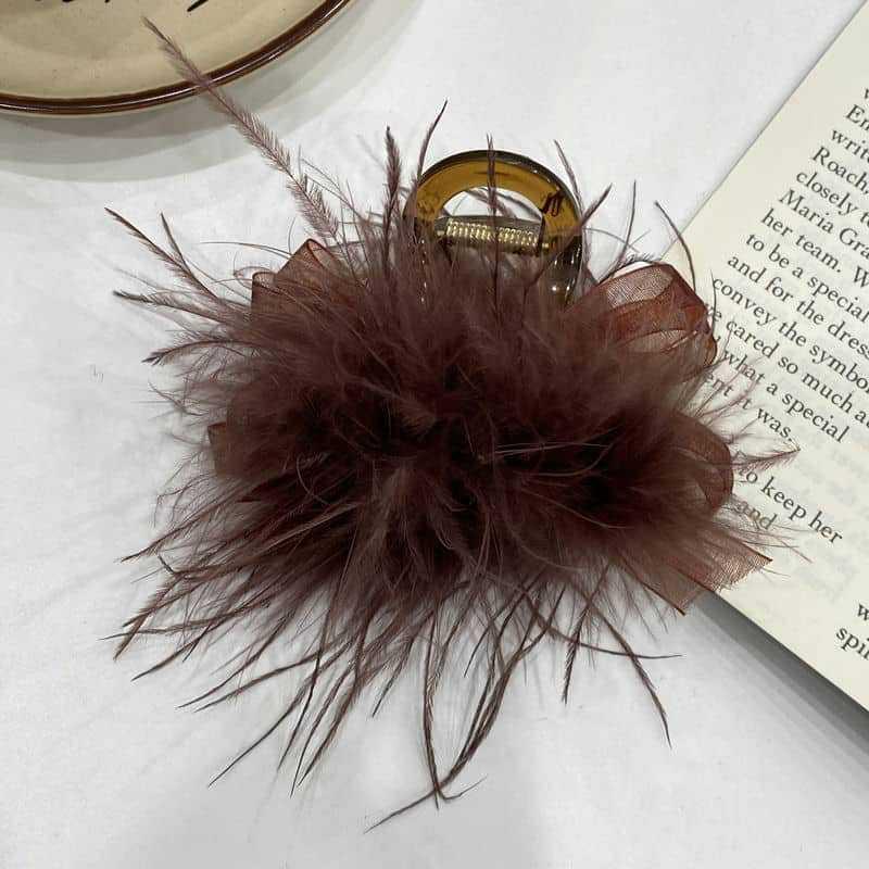 Elegante Prinzessin Feder Haarnadel für Frauen Haarspangen Kopfschmuck Lange Quasten Greifspange Weibliches Haarschmuck