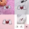 Creative Cartoon Heart Shaped Ghost Design Metal Brooch Pin For Halloween 2023 Collection