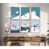 KROEY Ski Poster Apres Ski Snowy Mountain Posters Vintage Ski Canvas Wall Art For Modern Family Bedroom Living Room Dorm Classroom Office Decor
