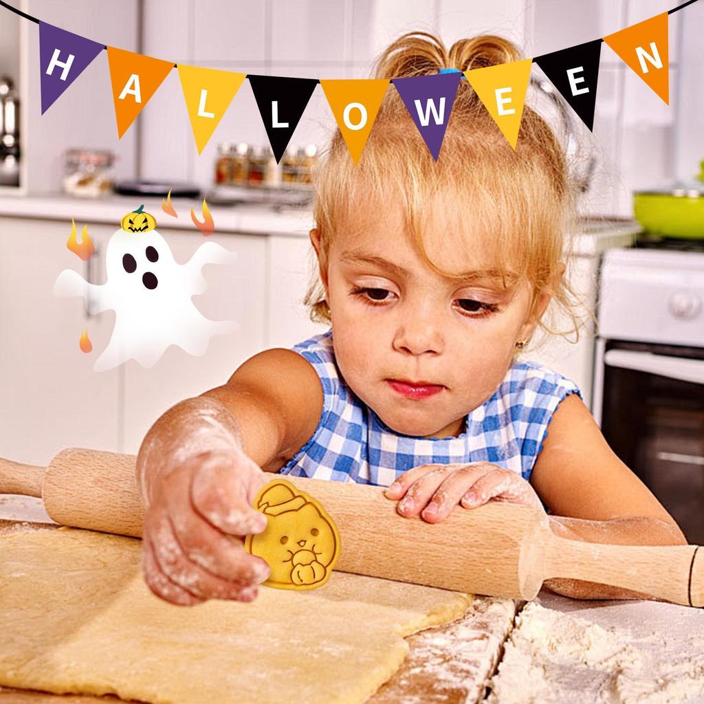 Halloween cute ghost cat cookie baking tools fondant cutting molds Kitchen Embossing Animal Moulds for Bakery Dough Cheese