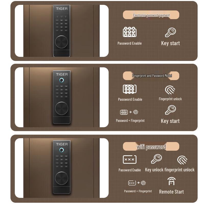 Tiger Brand Boyue Smart Safe with Fingerprint & App, 45cm
