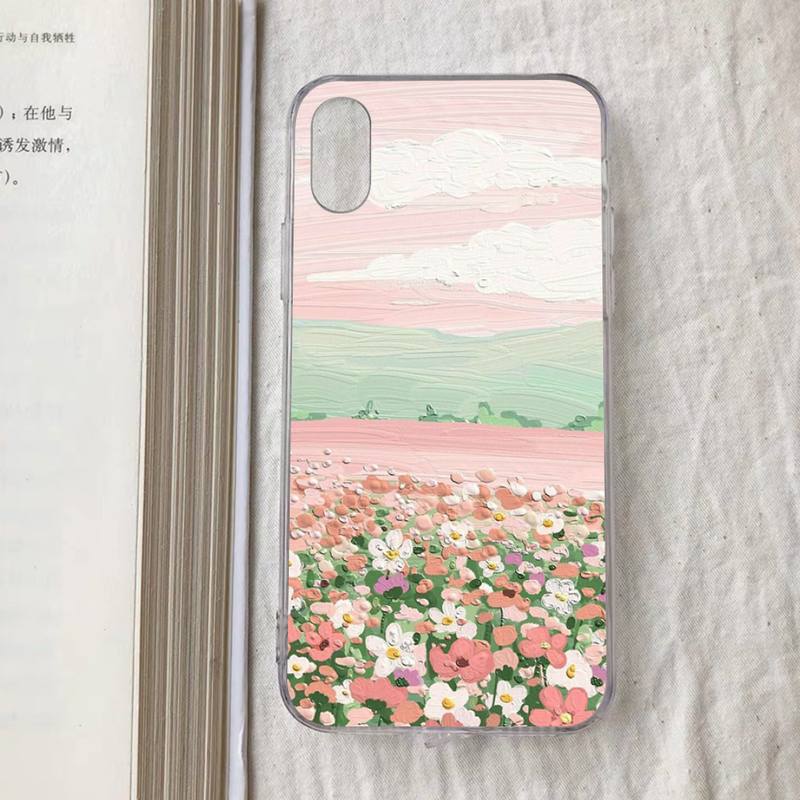 Art Oil Painting Phone Case for iPhone 11 12 13 Mini Pro Max 8 7 6 6S Plus X 5 S SE 2020 XR XS 10 case