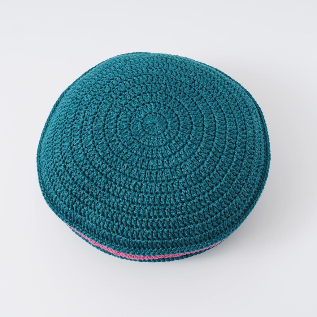 Raw wool itohenlab knitting kit Moroccan style cushion cover #10-10