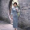 Pink New Chinese Suzhou Long-sleeved Autumn Cheongsam Medium-sleeved Improved Young 1011 New Women's High-end Spring and Autumn