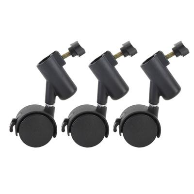 3pcs Light Stand Wheels with Brake 16MM 360 Degrees  Rotating Quiet Easy To Install Tripod Swivel Casters for Live