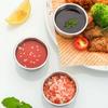 6Pcs 304 Stainless Steel Salad Dressing Cup 40ml Dipping Bowl Sauce Seasoning Container  Lunch