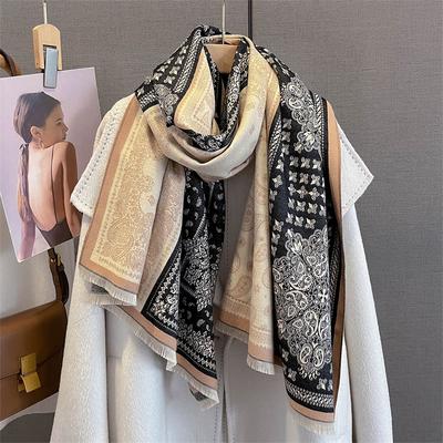 Autumn and Winter Travel Warm Cashmere Shawl Scarf Fashion Women Luxury Print Pashmina Blanket Wraps Female Poncho Bufanda