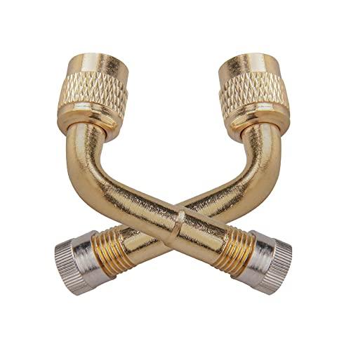 

Motorcycle Air Pump, Tire Valve, Pack of 2, Valve Extension Tube, Motorcycle Air Valve, 32mm or 45mm золотой