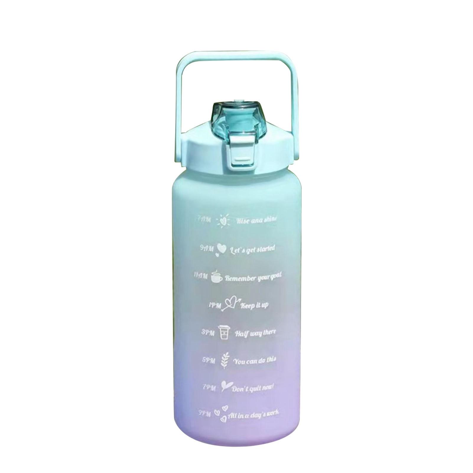 

2000ml Sports Water Bottle Portable Lightweight Time Capacity Marking PC Water Bottle for Fitness Cycling