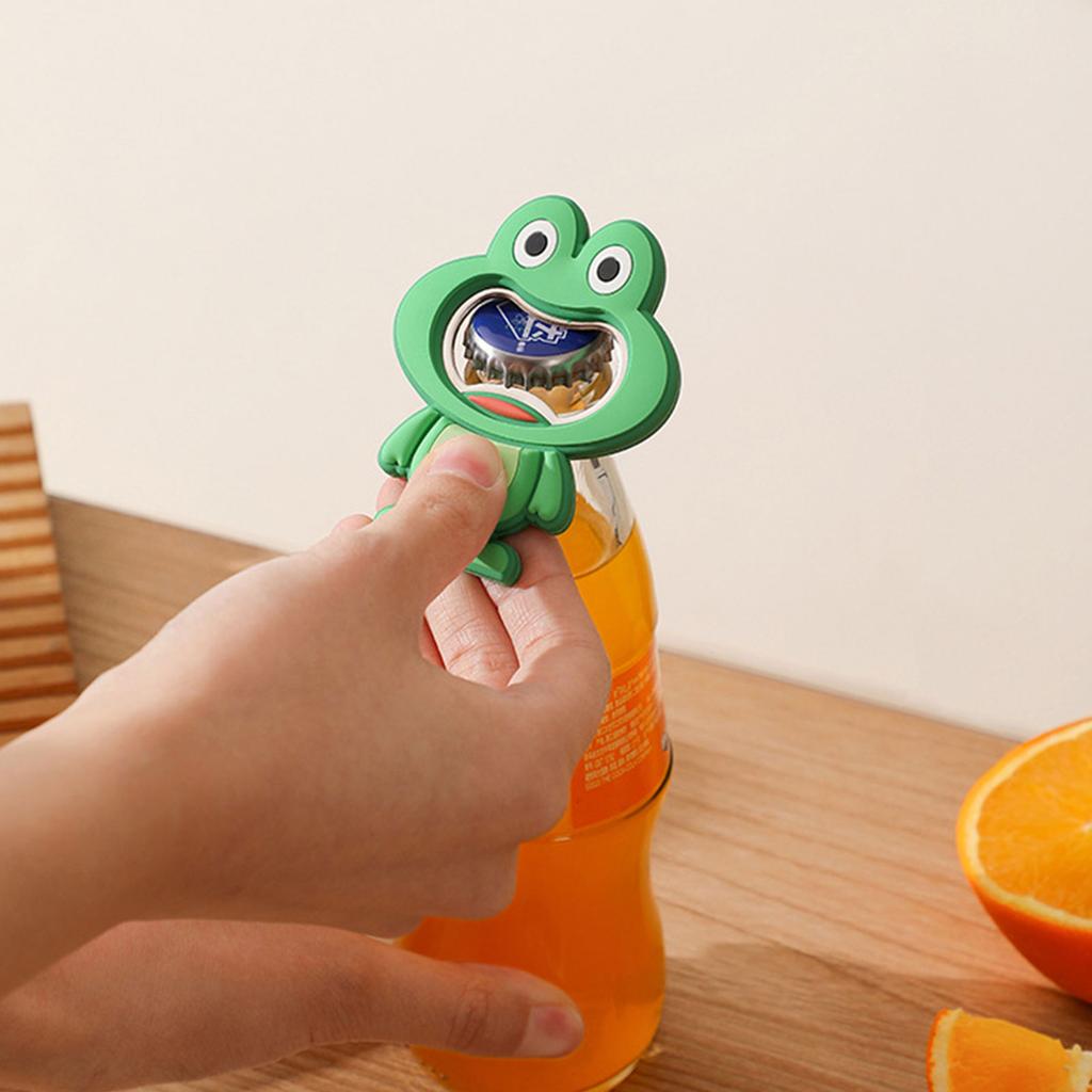 Creative Animal Bottle Opener Magnetic Refrigerator Decor Dual Purpose Kitchen Tool Safe PVC Material