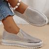 Spring and autumn new thick-soled lazy one-pedal rhinestone single shoes women's flat baseplate shoes
