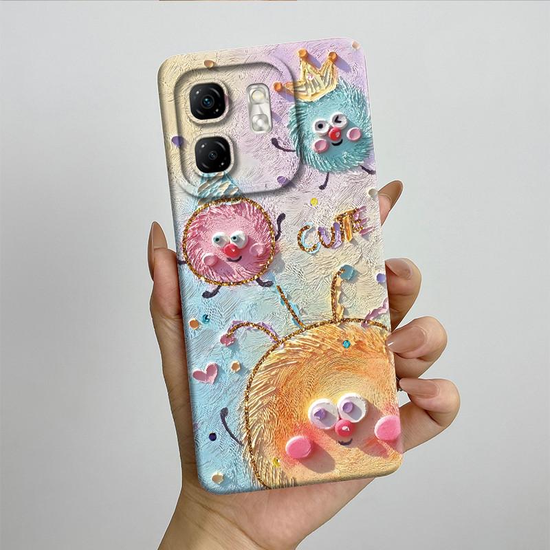 For Infinix Hot 50i Case Hot50i X6531 Soft Silicone TPU Painted Phone Coque Cartoon Printed Shockproof Protective Fundas Cover