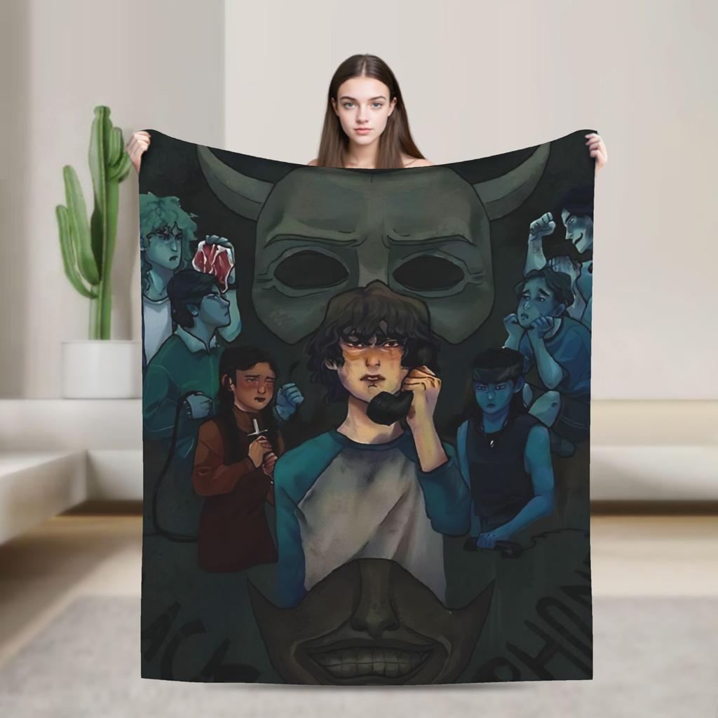 The Black Phone Horror Movie Blankets Decorative Flannel Throw Blanket For Home Decor Soft Warm Design Quality Bedspread Gift