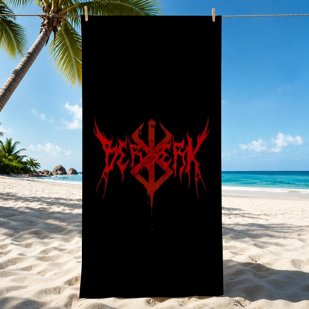Berserk Japanese Anime Cool Towel Beach Towel Quick Dry Absorbent Bath Towel For Swimming Gym Camping Outdoor Sunbathing
