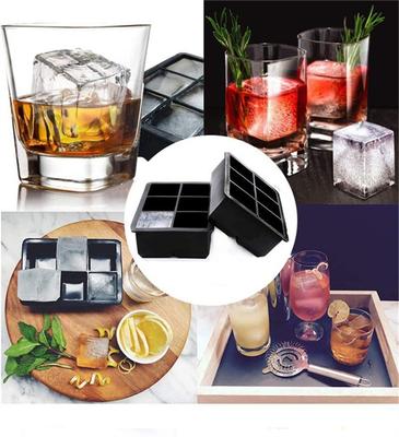 Big Ice Tray Mold 4/6/8/15/160 Grid Giant Jumbo Large Food Grade Silicone Ice Cube Square Tray Mold DIY Ice Maker Ice Cube Tray