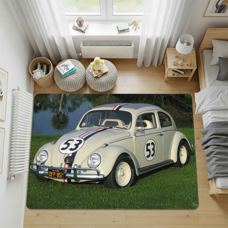 53 HERBIE CAR Carpet, Bedroom Rug, Doormat,Living Room Rug, Bedside Carpet, Computer Chair Mat, Birthday Christmas Gift.