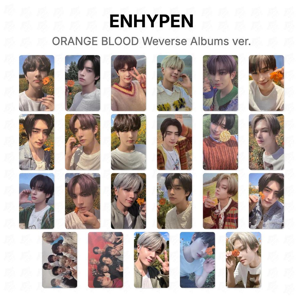 ENHYPEN ORANGE BLOOD Weverse Albums ver. Fototessera ufficiale