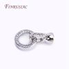 18K Gold Plated Inlaid Zircon Round Fastener Connector Clasps For Necklace Supplies,Beads End Clasps Fastener DIY Jewelry Making