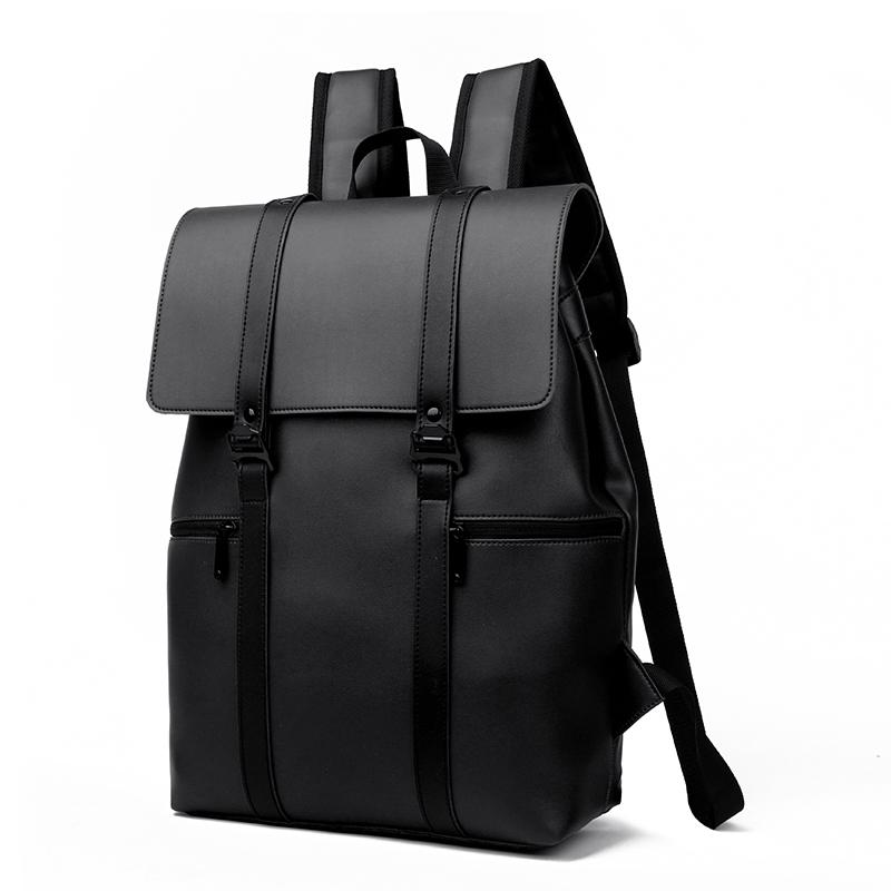 PU Backpack Women's Water-Repellent Multi-Layer Student Class Schoolbag Commuter Business Computer Backpack