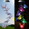 Solar Wind Chime Butterfly Wind Chimes Light 6LED Color Changing Solar Powered Butterfly Lights Outdoor Garden Decoration