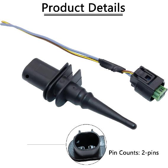 Outside Ambient Air Temperature Sensor & Connector Pigtail Plug 65816905133 65816905050 Compatible with BMW 128i 323i 325i 328i 330Ci 528i 530i 550i