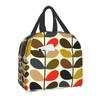 Pink Grey Gold Geometric Abstract Pattern Insulated Lunch Bag for Women Geometry Portable Thermal Cooler Food Lunch Box for Work