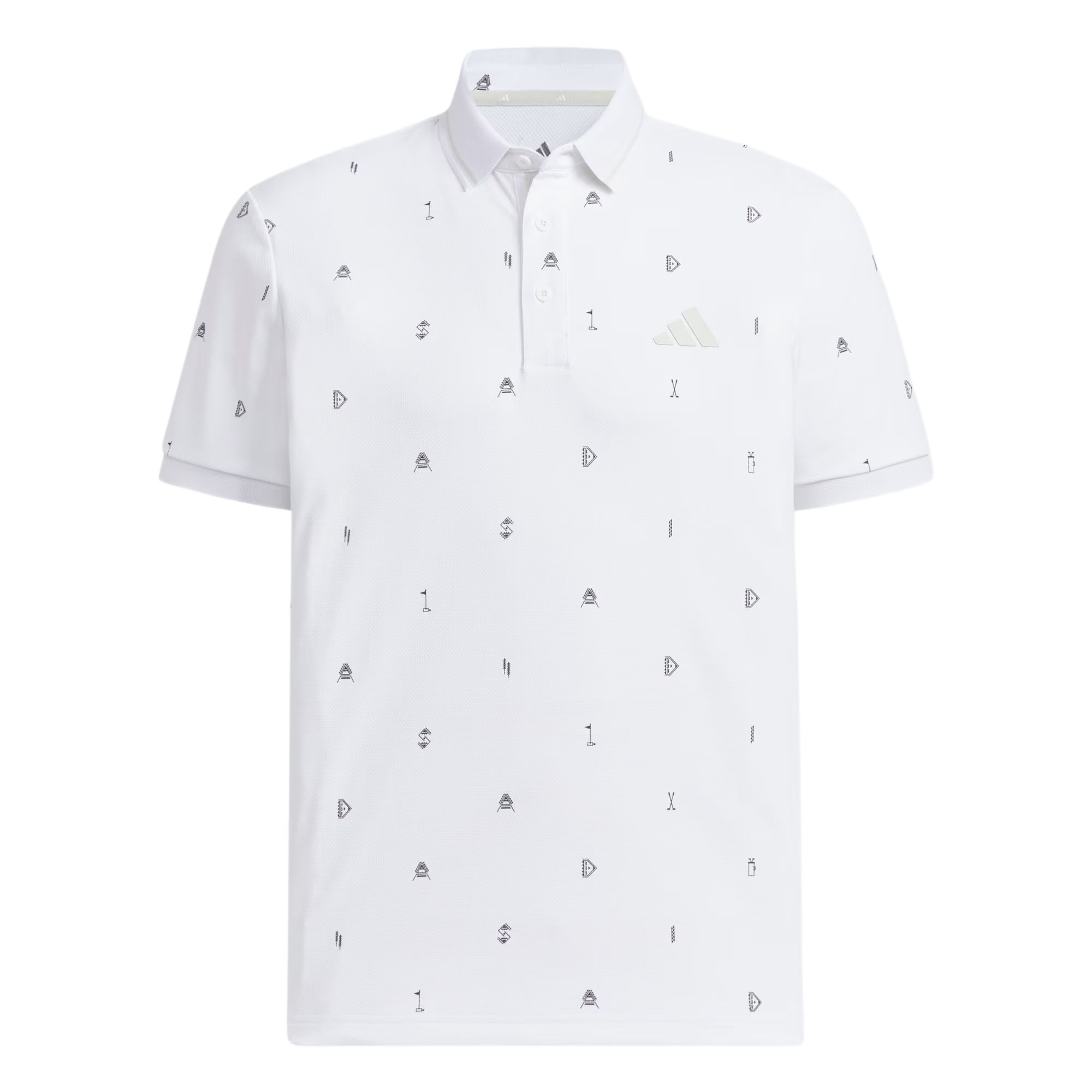 Adidas Performance Moisture-Wicking Soft Printed Short Sleeve Golf Shirt Men tops JY8222 XL