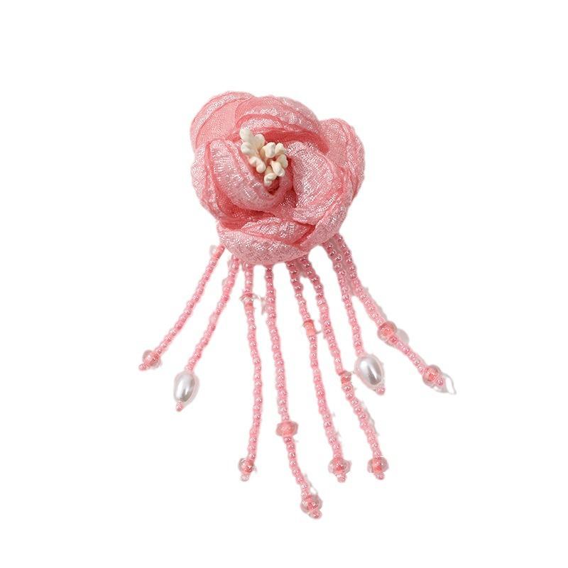 

1-5 шт. Розовый цветок хрустальная бусина кисточка ручной работы шитье одежда DIY шитье аксессуары для серег