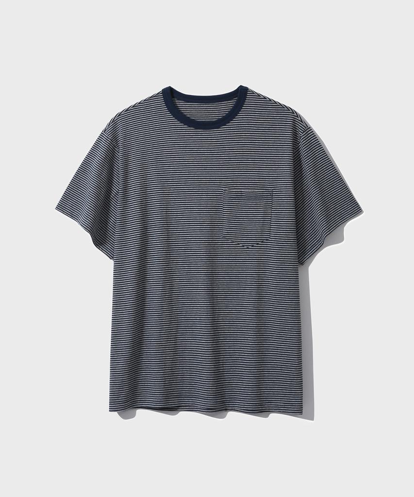 FALL BREAK Striped Pocket T-Shirt