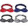 Printed Rabbit Ears Elastic Contour Crossover Hairband Wire Knot Wash Face Headband Elastic Hairband Stretch Headbands for Women