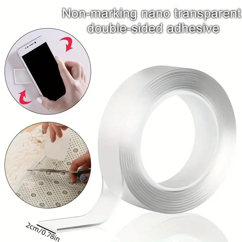 1/3/5m Nano Tape Double-sided Strong Decorative Adhesive Tape Thickened Transparent Waterproof Tape Glue Useful Things for Home