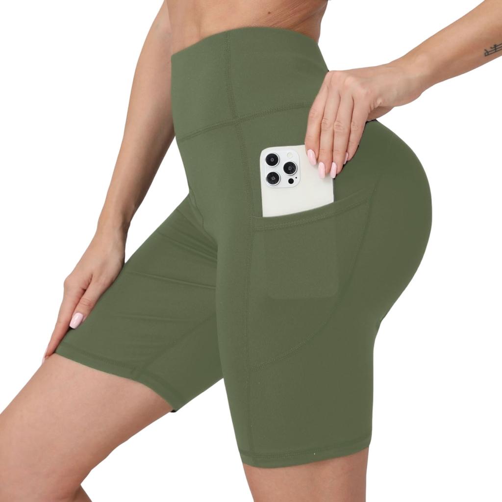 Women's Tight Running High Waist Stretch Fitness Pants Hip Shorts