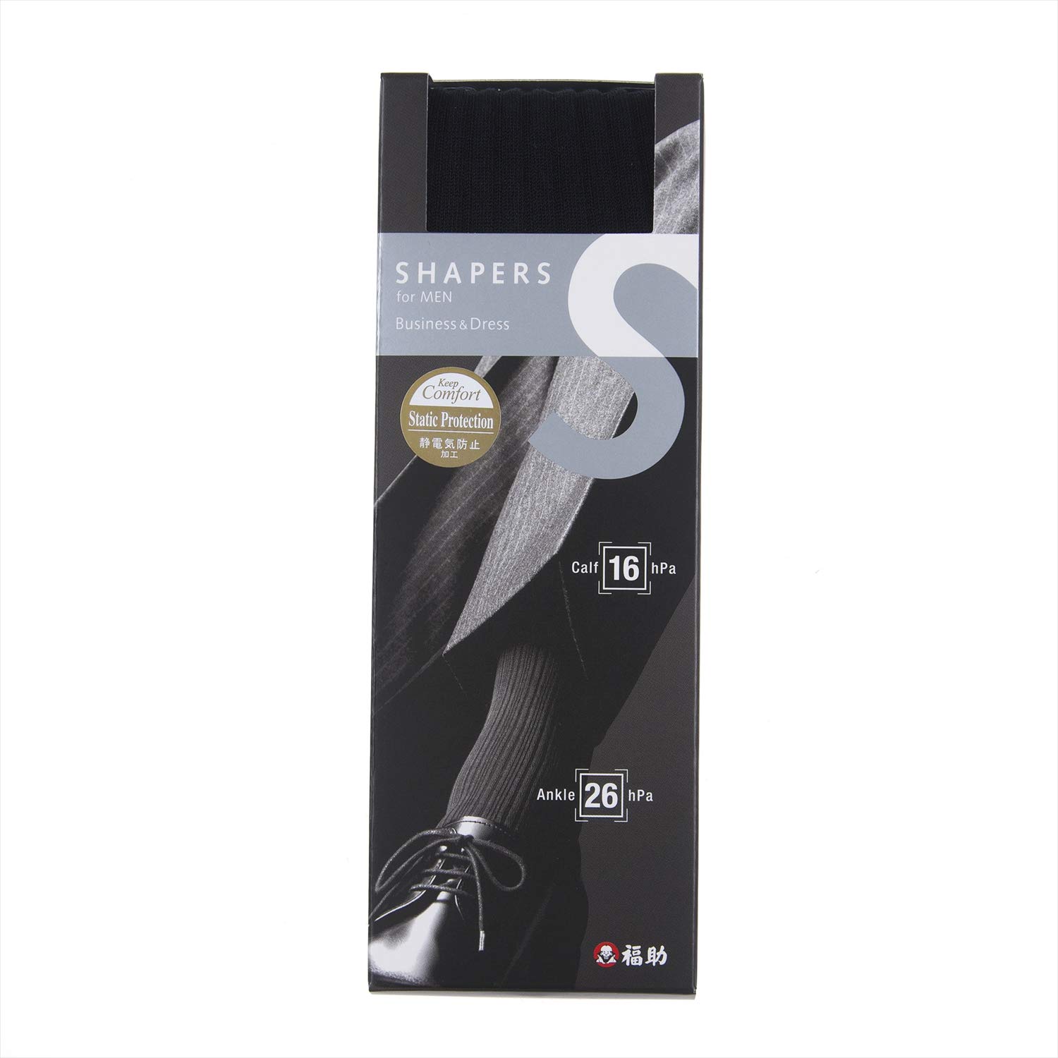 

Fukusuke SHAPERS for MEN Ribbed 1 Size 25 Socks, Pair, Men s, Black, (25-27cm) чёрный