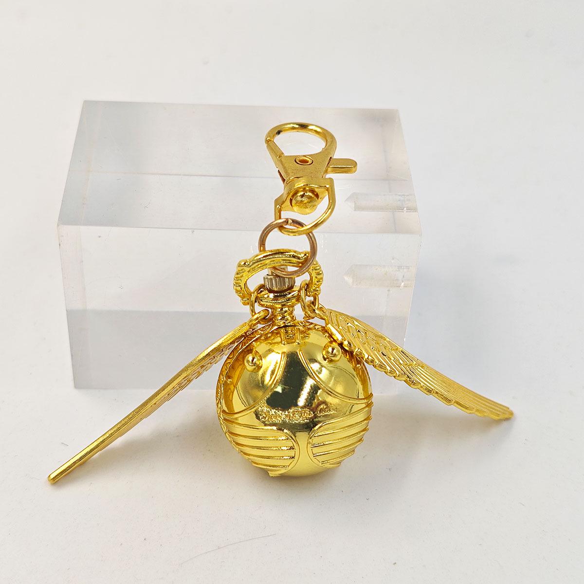 Harry Potter Deathly Hallows Pocket Watch with Large Wings - Retro Quartz Design