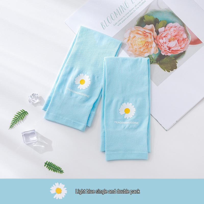 Summer Outdoor Cycling Ice Sleeves: Sun Protection, Mosquito Repellent, Cool Small Daisy Design for Women