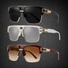 Occhiali da Sole da Uomo con Montatura Grande New Modern Retro Stile Ins Street Style Marca Grande Lenti Gradiente Cool per Uomo