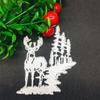 Elch auf dem Hügel, Metall- und Stahl-Stanzformen, Schablonen, Scrapbooking, Basteln, 3D-DIY, Festival-Kartenherstellung