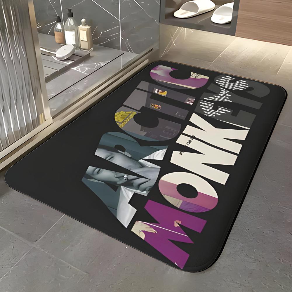 Band A-Arctic Monkeys Floor Mat Soft Flannel Entrance Door Mat Non Slip Absorbent Bathroom Bedroom Floor Rug