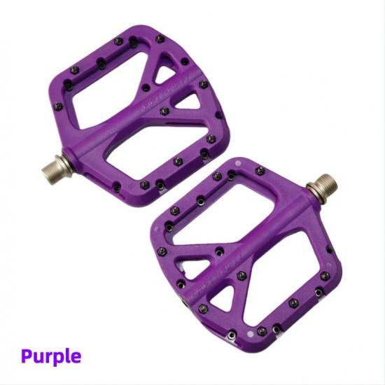 FIFTY-FIFTY MTB Bike Pedals, Non-Slip MTB Nylon Composite Pedal, 9/16" Lightweight and Wide Flat Platform Pedals