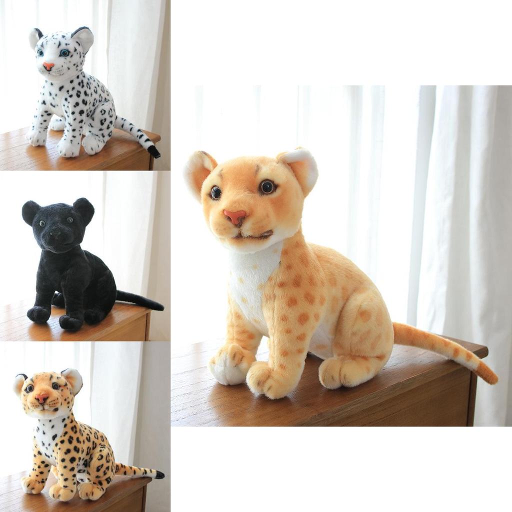 Animal Leopard Lion Plush Toy With Pp Cotton Filling For Kids And Collectors