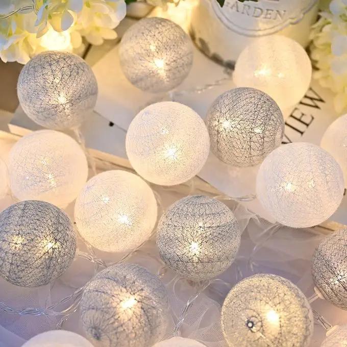 20LED Lantern Lamp Rattan Ball String Lights Battery or USB Control Holiday Christmas Decoration Lighting Party Garland Lamps
