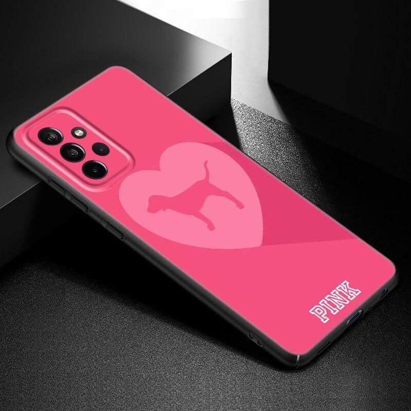 Fashion Pink Love Phone Case For Samsung Galaxy A21 A30 A50 A52 S A13 A22 A32 A33 A53 A73 5G A11 A12 A31 A51 A70 A71 A72 Cover